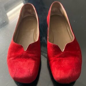 Bruno Magli Red Suede Flats